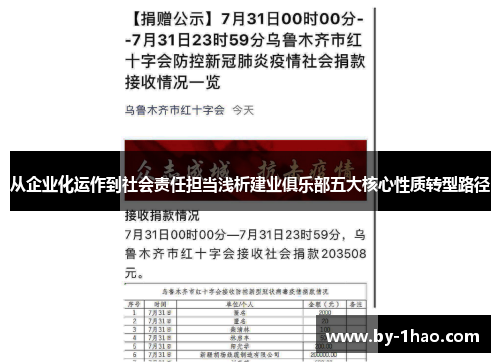 从企业化运作到社会责任担当浅析建业俱乐部五大核心性质转型路径
